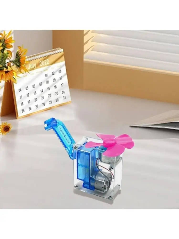 

R9UF Hand Crank Generator Motor Hand Crank Power Supply With Fan Electronic Toy