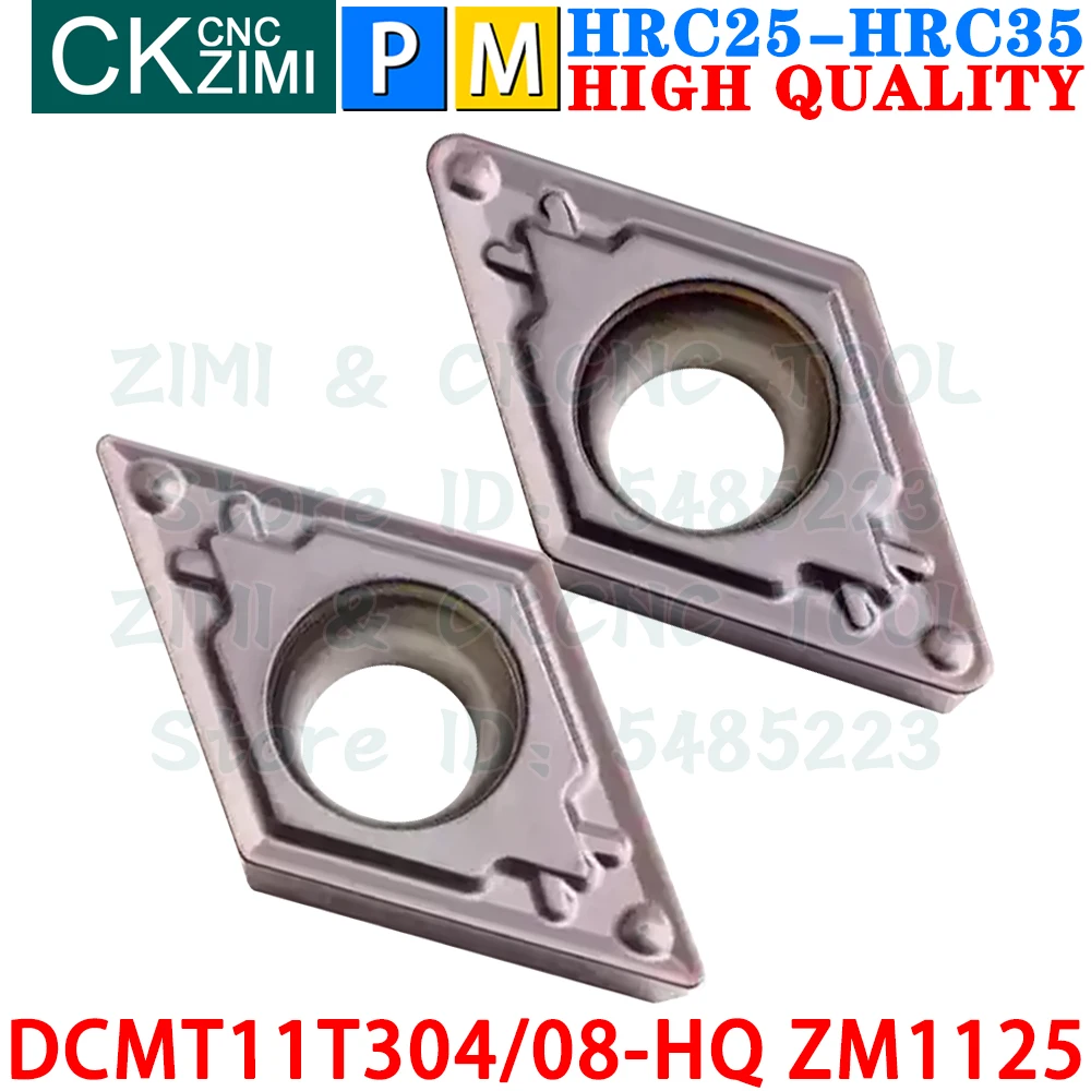 DCMT11T304-HQ DCMT11T308-HQ ZM1125 Carbide Inserts External Internal Turning Insert Tools DCMT 11T3 CNC Metal Lathe Cutter Tools