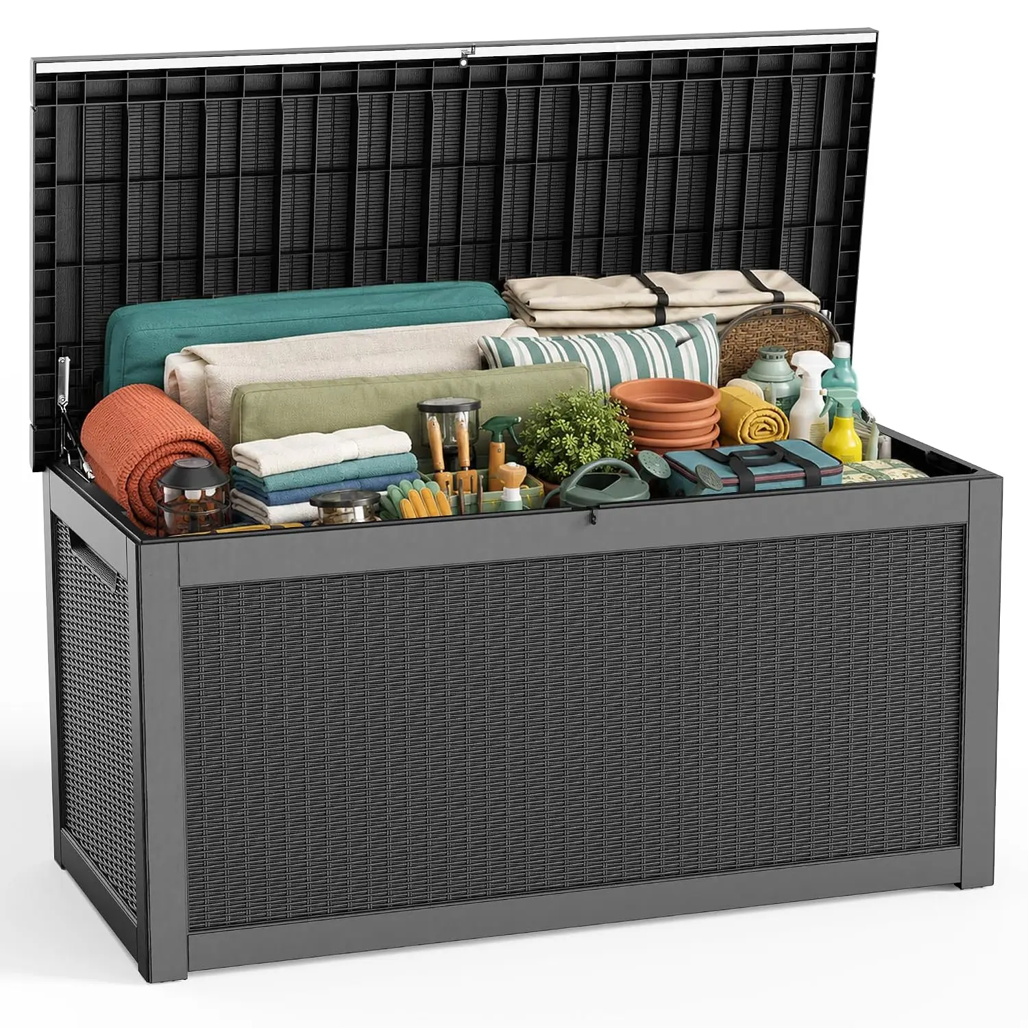 360 Gallon Outdoor Storage Box Waterproof Large Lockable Deck Box