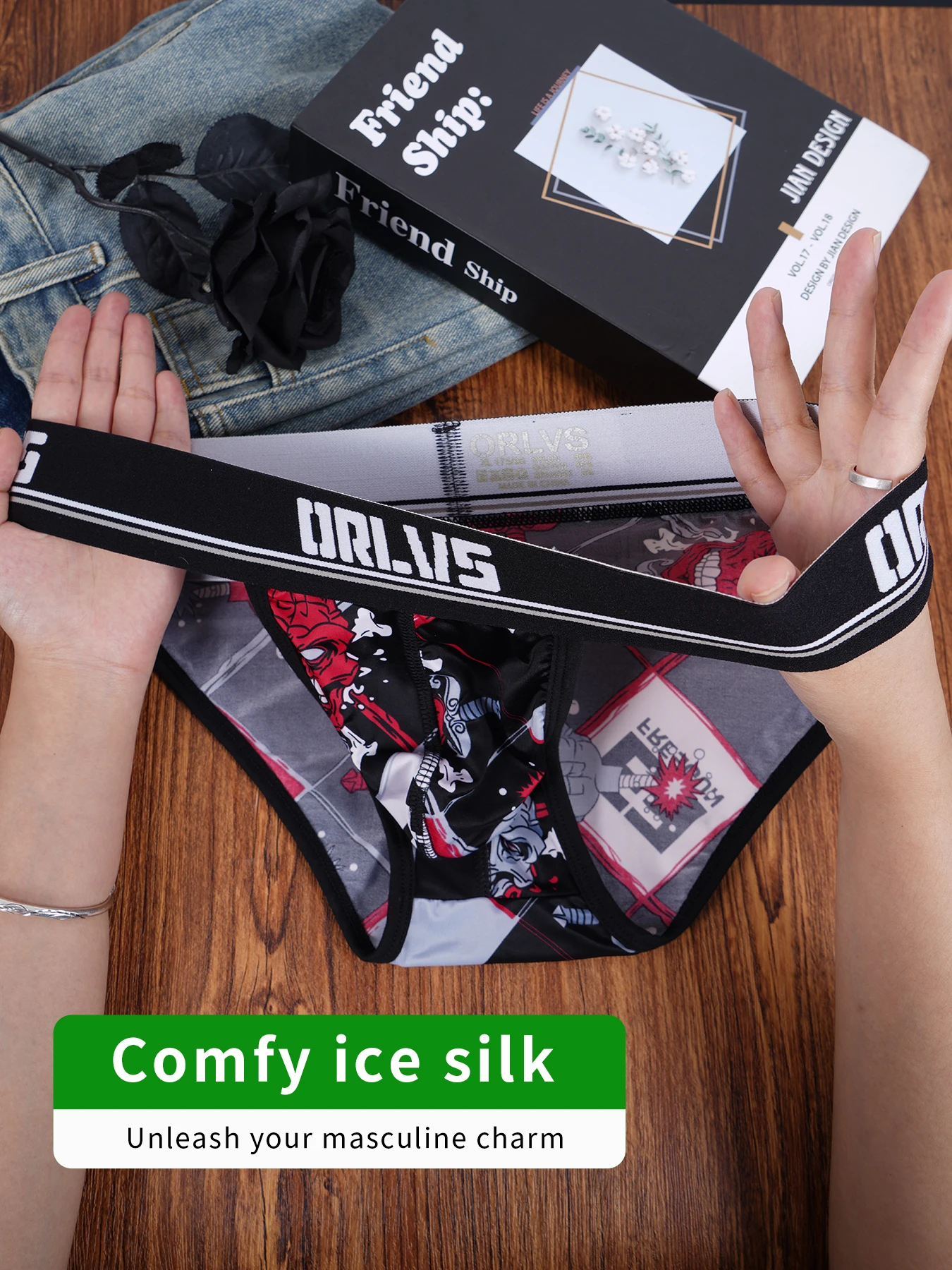 1 Stück Herren-Slip mit sexy Cartoon-Auto-Aufdruck, hochelastischer Bund, bequeme Unterwäsche