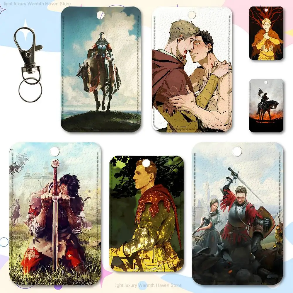 

K-Kingdom Come D-Deliverance Premium PU Leather Card for Daily Use Holder Card Case with Metal Carabiner Customizable Design