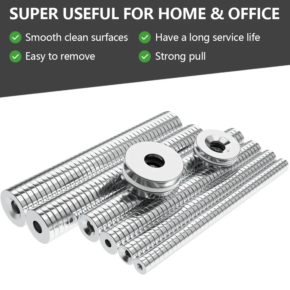 N35 Super Strong Neodymium Magnet Round with holes NdfeB Powerful Permanent Magnetic imanes  Magnents Refrigerator Magnet