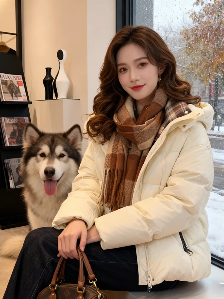 

Женская зимняя куртка из искусственного меха и хлопка, корейский стиль, новинка...