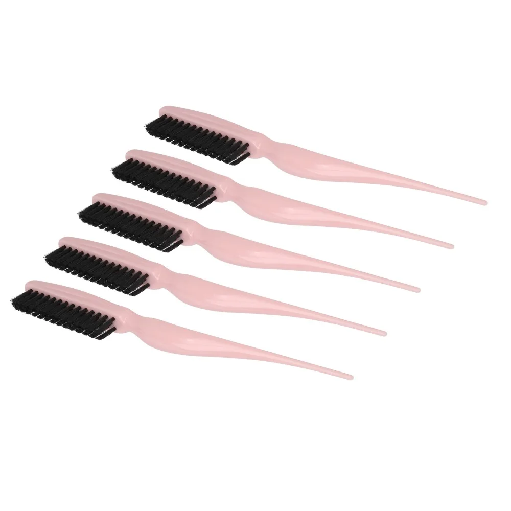 10pcs Compact Nylon Teasing Brush Lightweight Ergonomic Back Combing Brush ABS Precision Boost Hair Volume Brush For Women