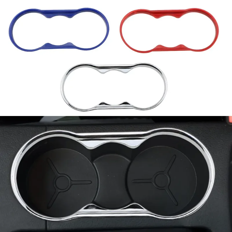 ABS Chrome for Ford Focus 2 MK2 2009 - 2011 Fiesta 2009 -2016 Acc Car Water Cup Holder Panel Frame Trim Sticker