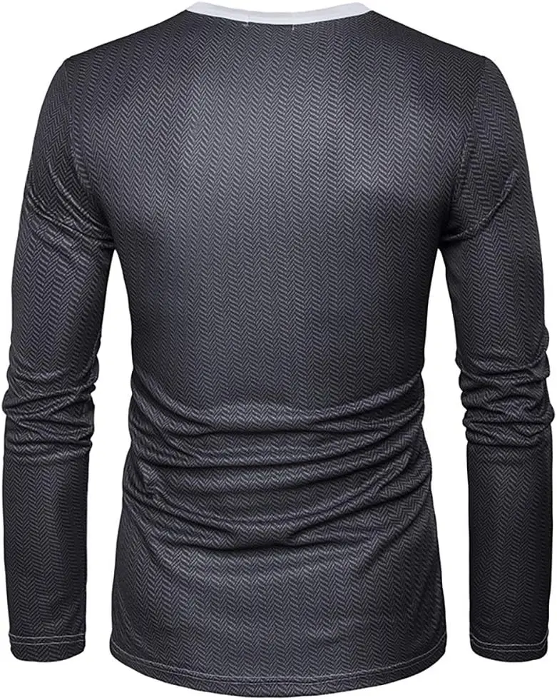 GRATJCIN Men's 3D Printed Realistic Suit, Tailcoat, Long Sleeved T-shirt