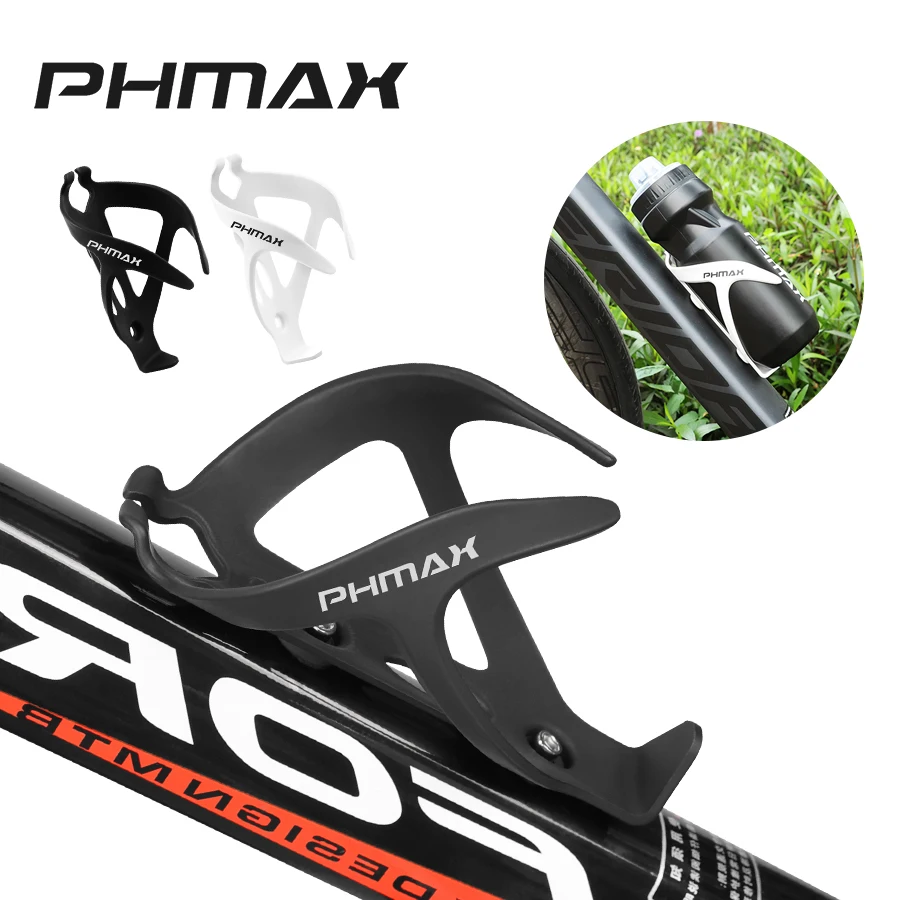 PHMAX Bike Bottle Cage Universal Drinking Bottle Cage Lightweight Bicycle Water Bottle Holder MTB Road Cup Holder Black