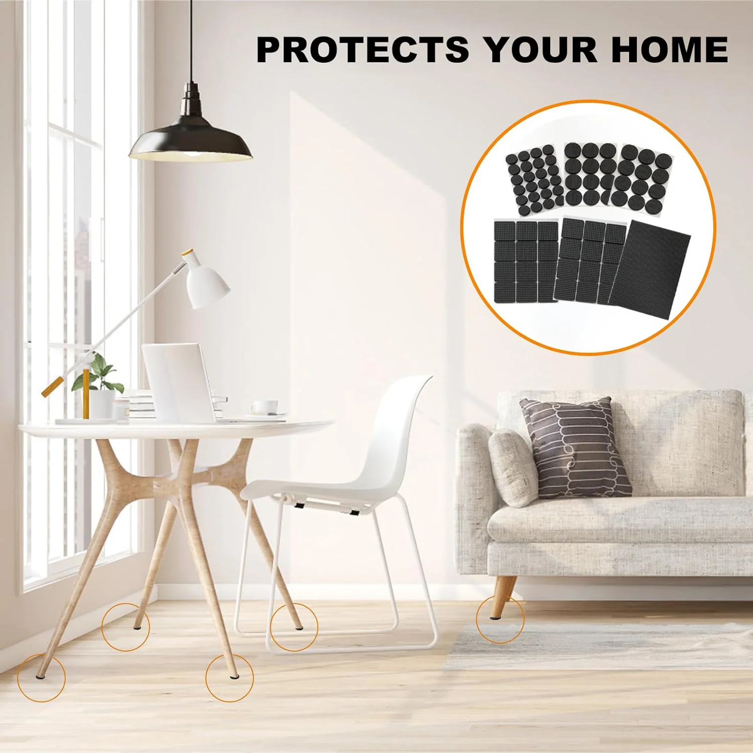 Thick EVA Table Corner Protector Pads, Self Adhesive, Non-Slip Edge Guards, Furniture Leg Protection Mats