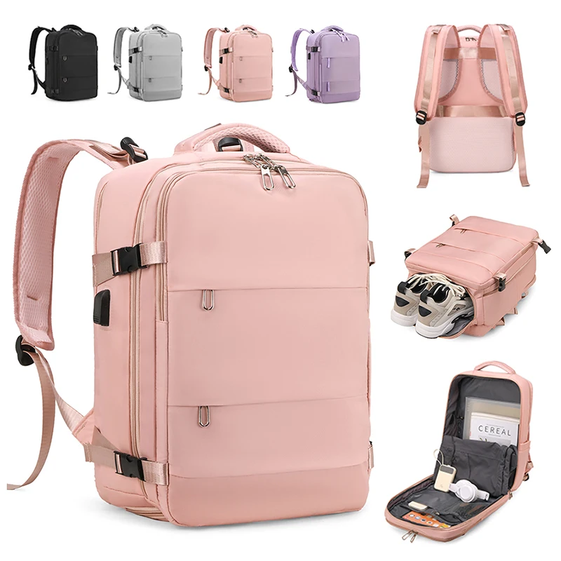 

Multi Functional Business Travel Backpack Large Capacity With Independent Shoe Compartment Travel Backpack Laptop Bag