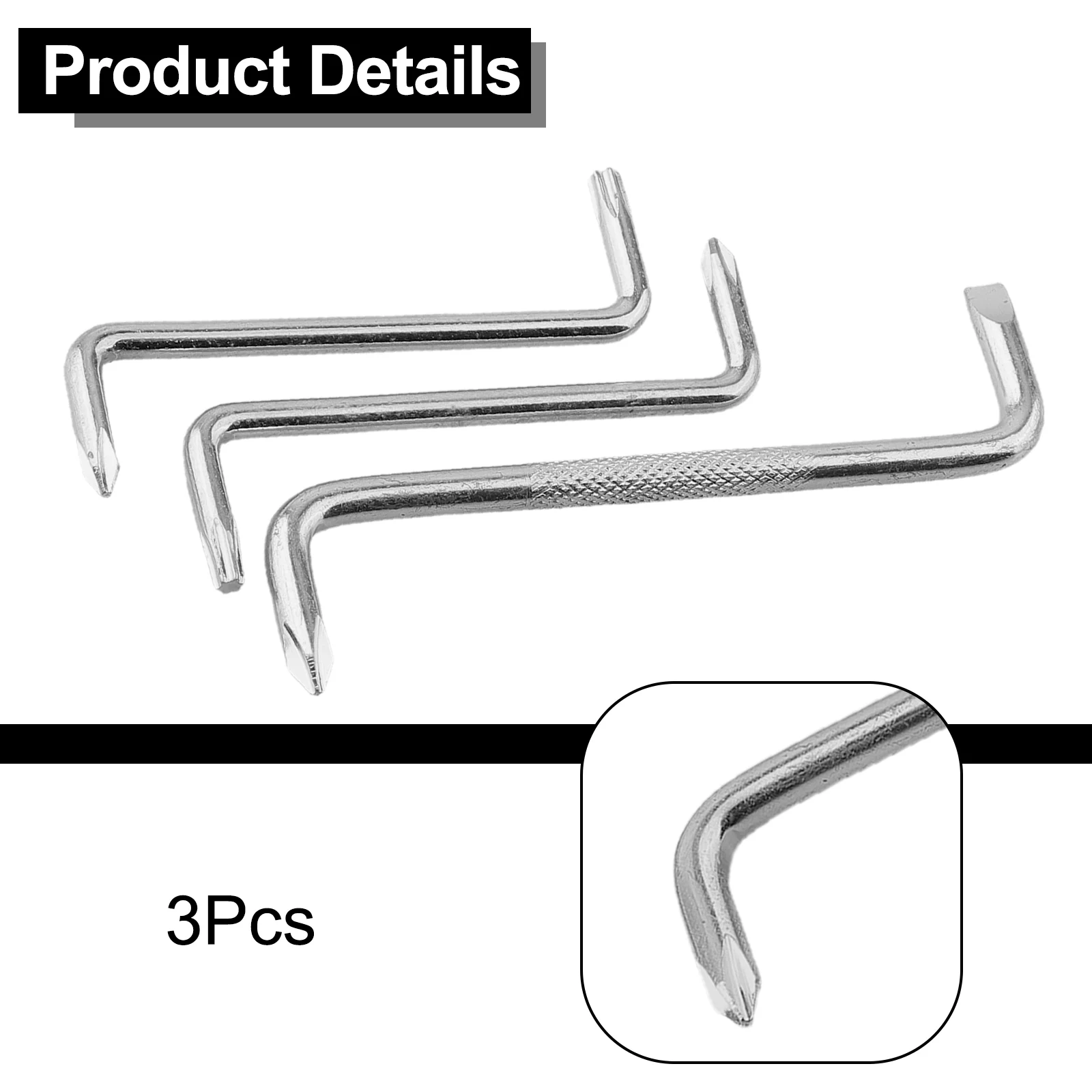 

Repair Tool Double Head Screwdriver Manual Repair Tool Flat Arc Elbow Narrow Space Operation Spanner Screw Head