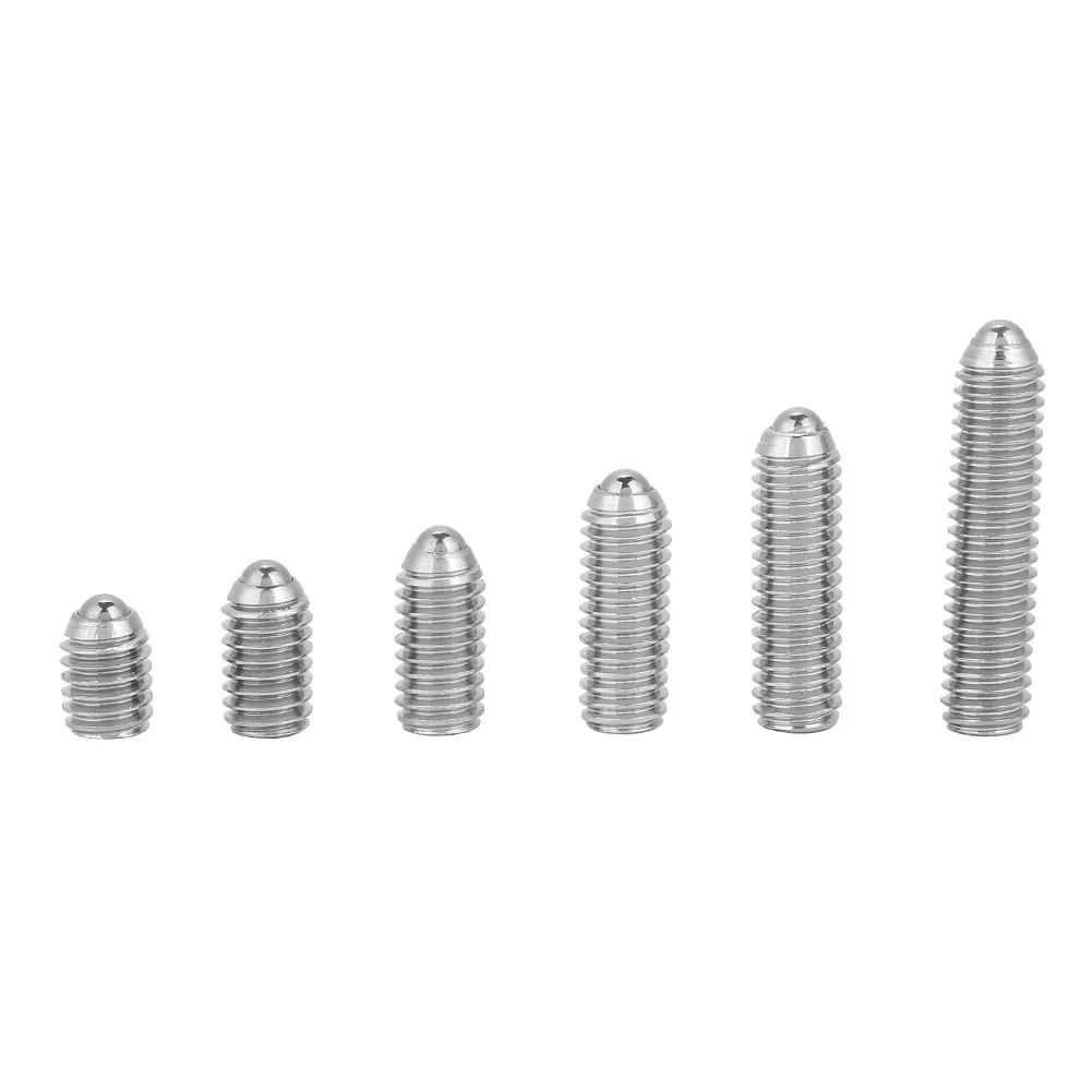 Ball Plunger screw Stainless Steel Ball Plunger M6*8/10/12/16/20/25 Stainless Steel Thread Hex Spring Ball Plunger Screw