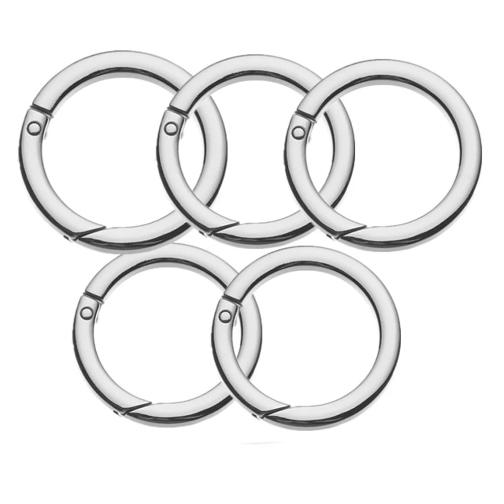 

Keyring Leather Bag Handbags Ring Buckle Zinc Alloy Openable Snap Clasp O-Ring Buckle Spring Gate Snap Hooks