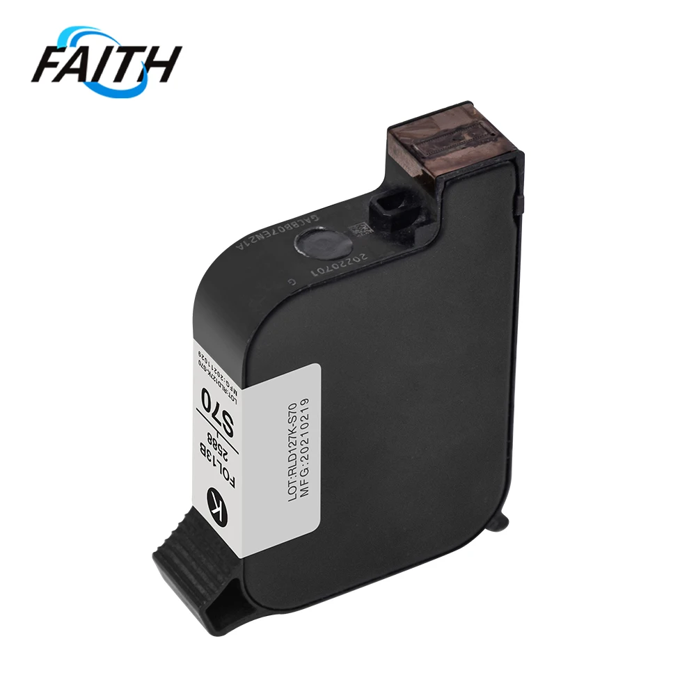 Faith  Cartridge 25.4mm Quick-drying Solvent  72 ML Handheld Online Inkjet принтер Ink Supplies impresora termica portatil