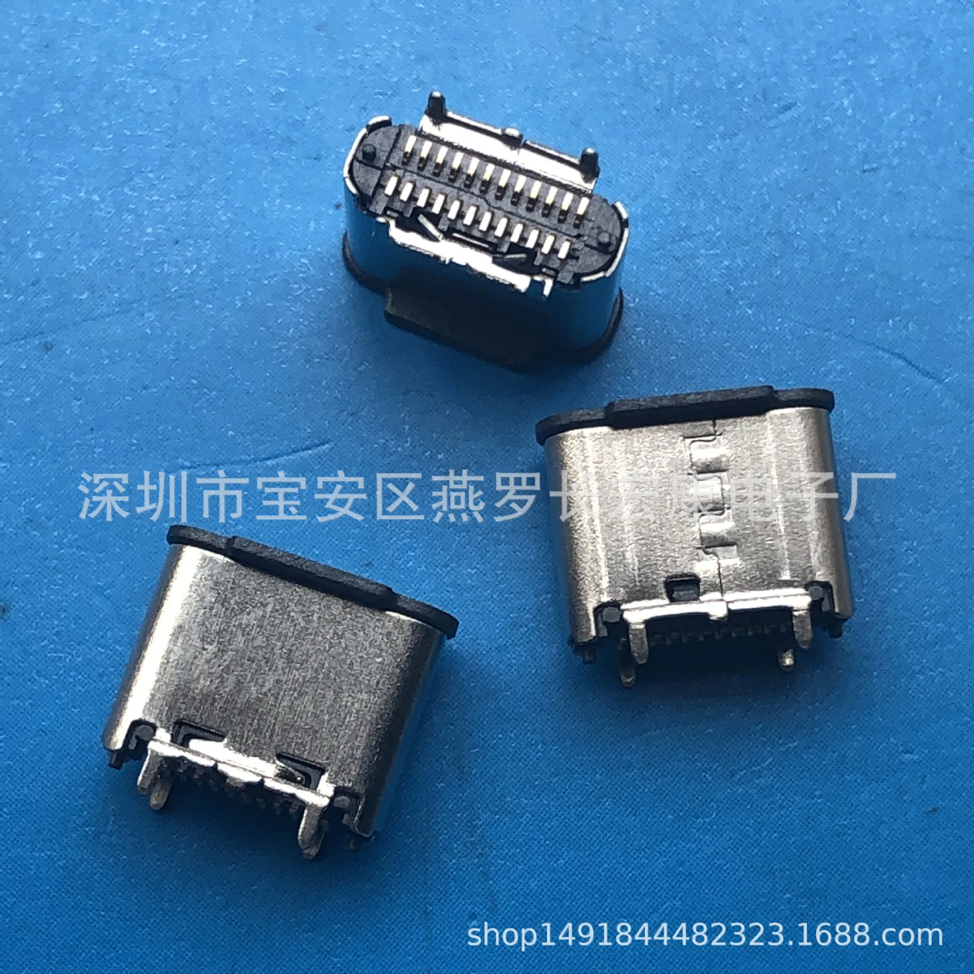 For USB TYPE-C 24Pin female seat, double row SMT (type B) four-pin plug board