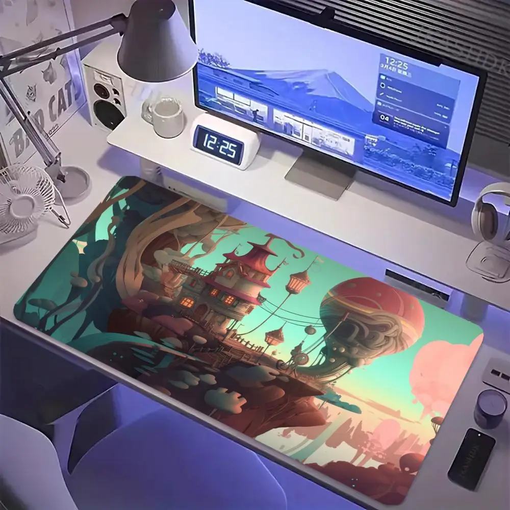 

Steampunk Industrial City Mouse Pad - Stylish Desk Pad for Enthusiasts Large Non-slip