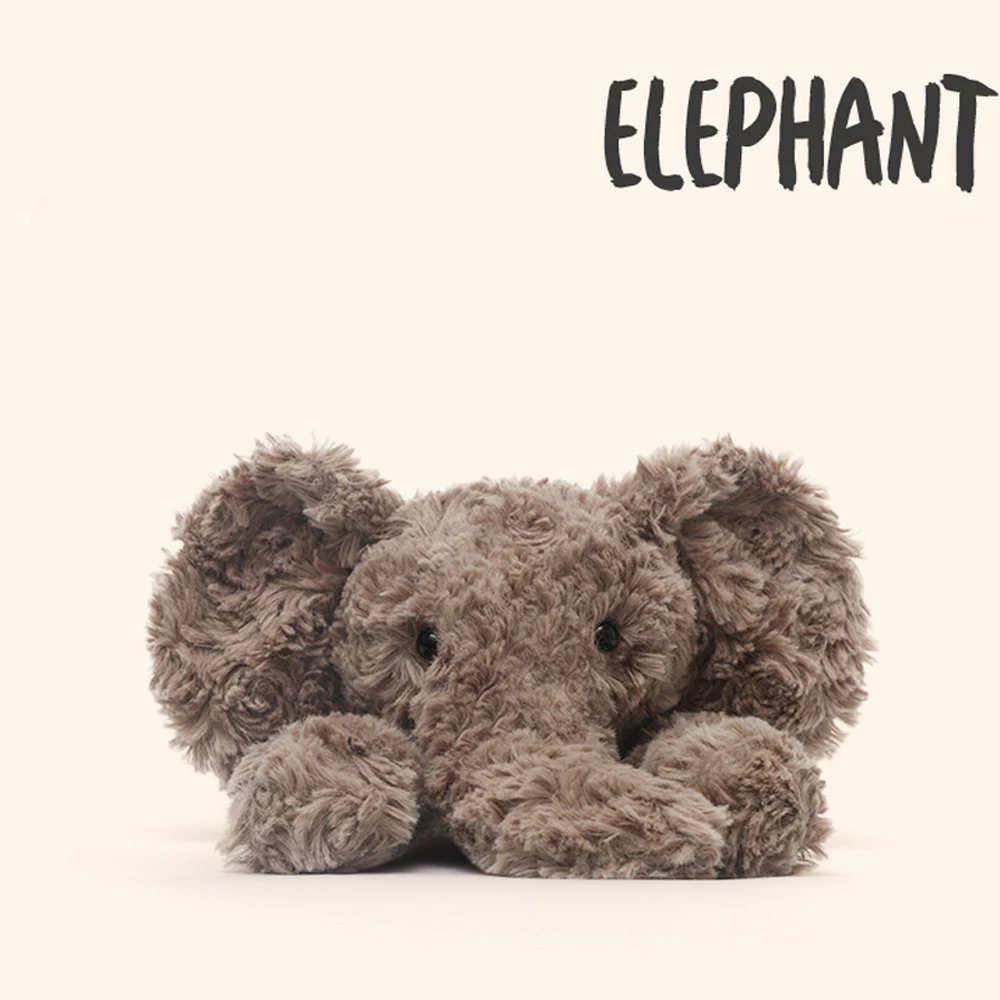 Cute Lop Jimny Elephant Plush Toys Soft Stuffed Big Ears Elephant Doll Funny Baby's Sleeping Companion Room Decor Birthday Gifts