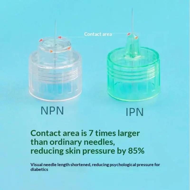 Disposable Insulin Pen Needles 4mm Short Tip 5 Facet Low Pain Sterile Design Universal Fit for Home & Travel Use