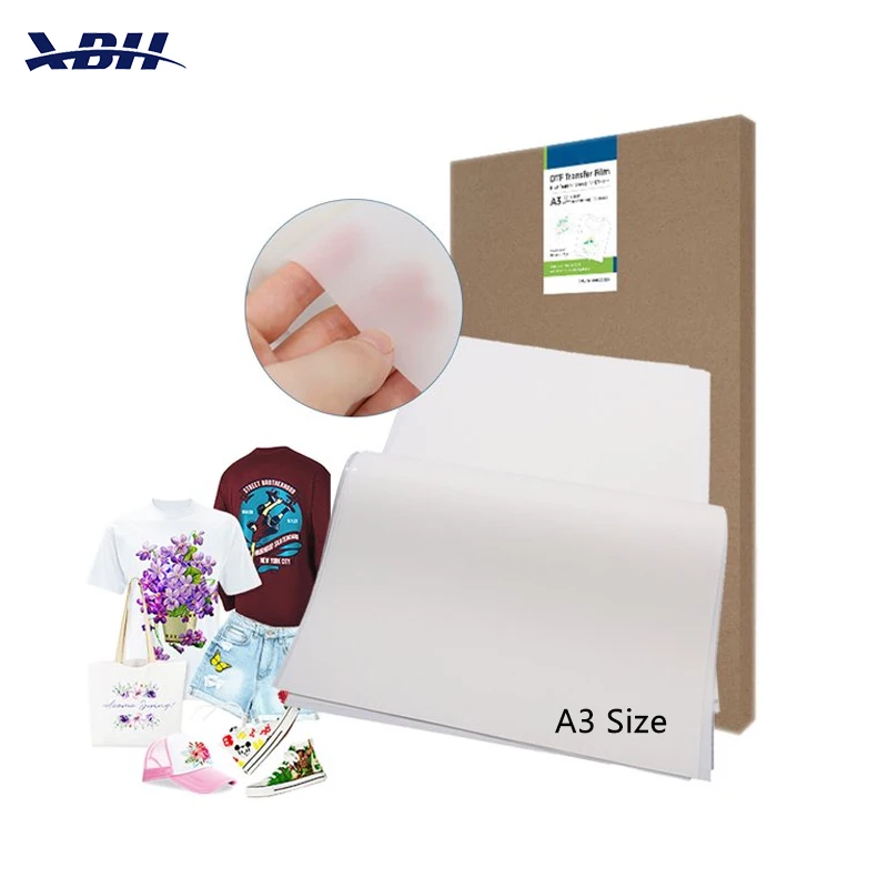 BHUNITY A4 Size 100 Sheets Double-sided PET film Transfer Paper for Sublimation and DTF Inkjet Printer