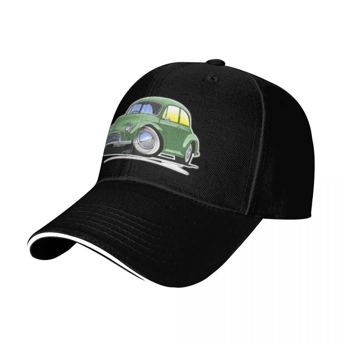 Morris Minor Green Baseball Cap Streetwear Hip Hop Trendy Vintage Retro Embroidered Lightweight Packable
