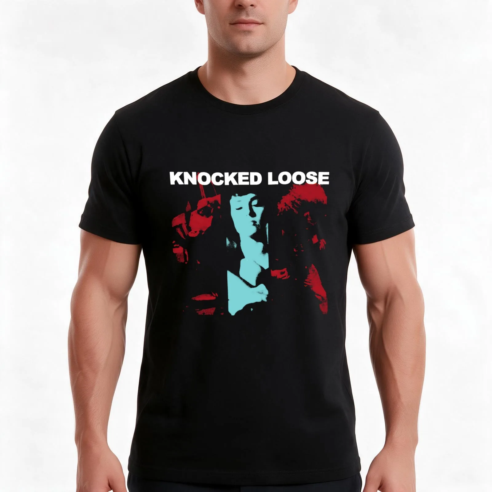 Knocked Loose Merch Knocked Loose Happiness Shirt T-Shirt, Summer Casual Cotton Tee, Oversized Streetwear Tops, Unisex Men Women