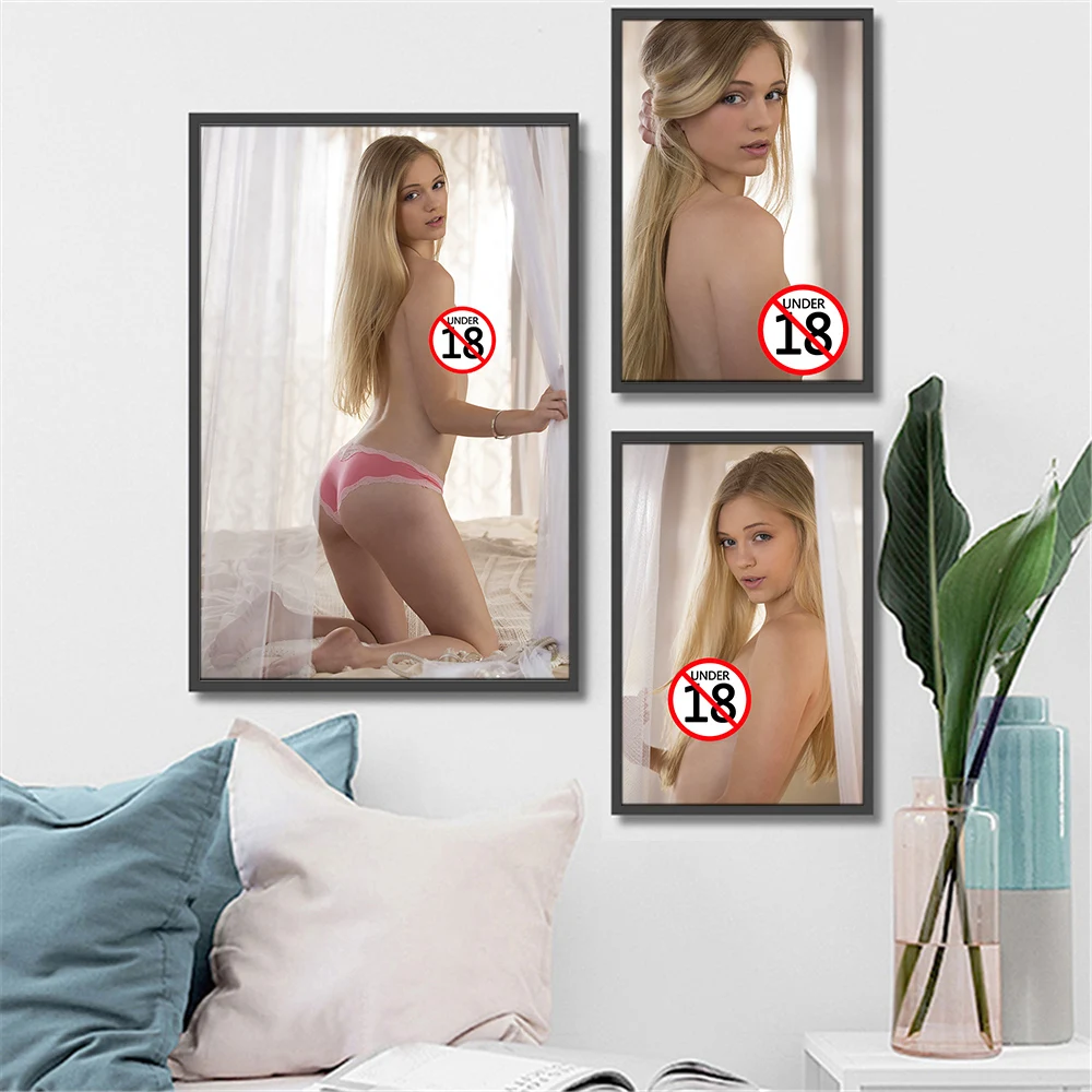 Wall Art Decor Sexy Nude Girl Posters Printed Canvas Painting Beauty Pictures for Bar Hotel Bedroom Home Room Decoration Cuadros