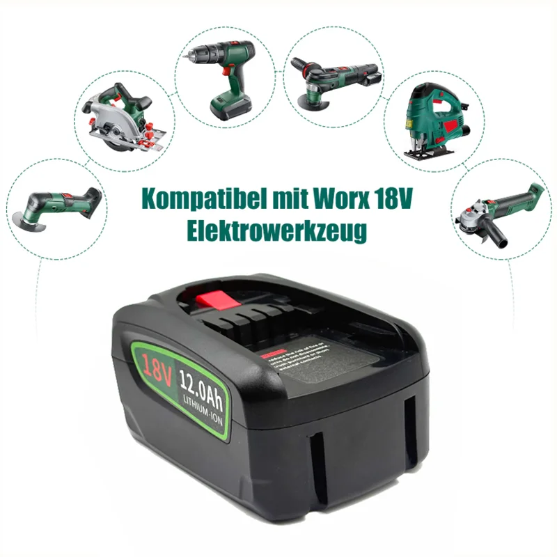 Suitable for Bosch Green Power Tool Vacuum Cleaner PBA 18V 8000mAh Lithium Battery Replacement Bosch 18V PBA PSA PSR AL1880CV
