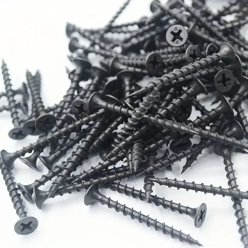 50 قطعة مسامير خيط خشنة سوداء عالية القوة M3.5 مع رأس غاطس ذاتية التنصت على لوح الجبس للحوائط الجافة #3