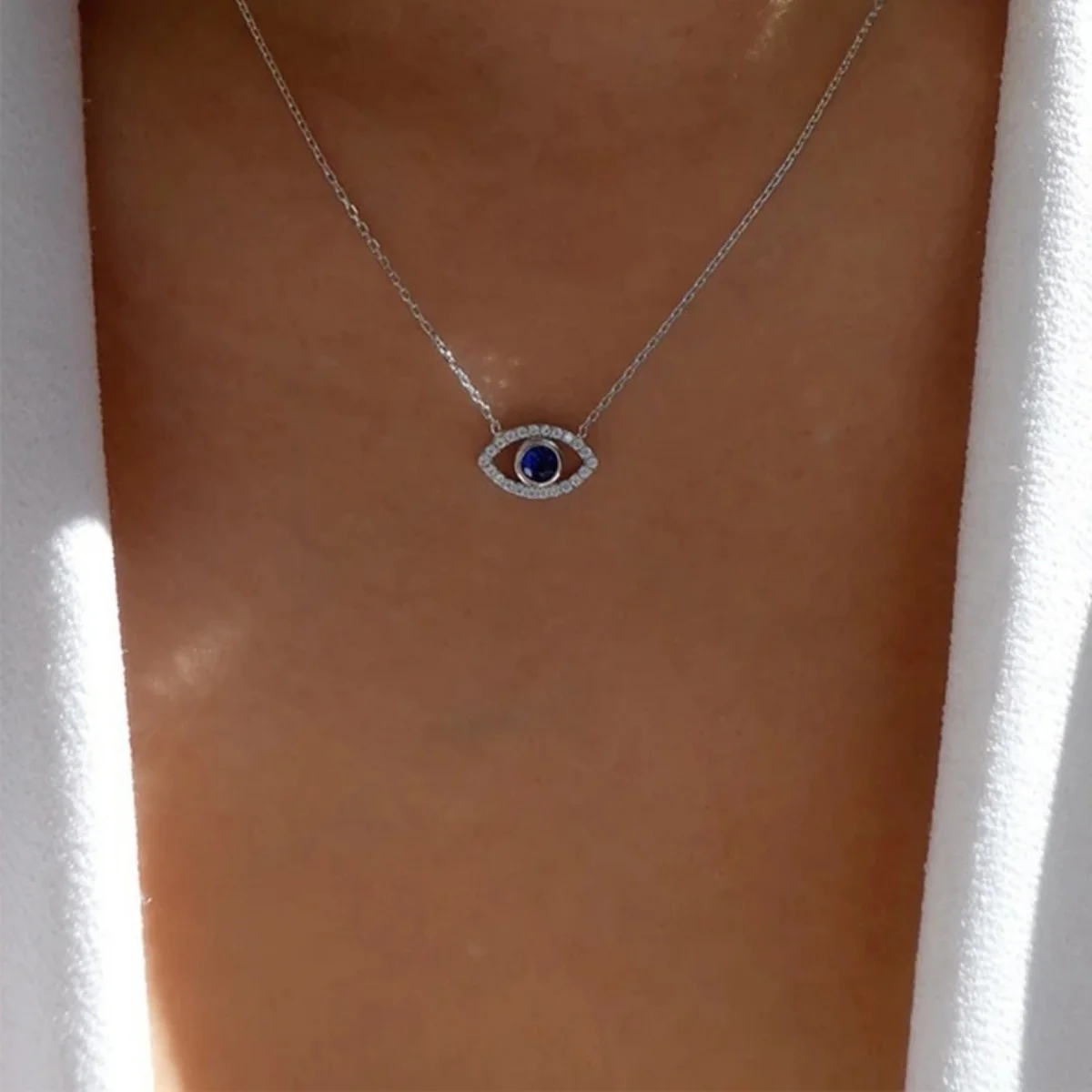 Lucky Double Evil Eye ketting voor vrouwen ketting Turkse oog hanger ketting voor mannen partij sieraden cadeau