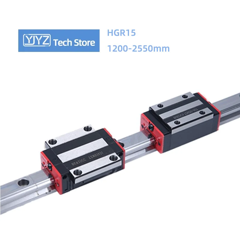 

1PC HGR15 Linear Guide Rail Length 1200-2500mm With 2PCS HGH15CA HGW15CC Slider Block For 3D Printer Parts CNC Machines