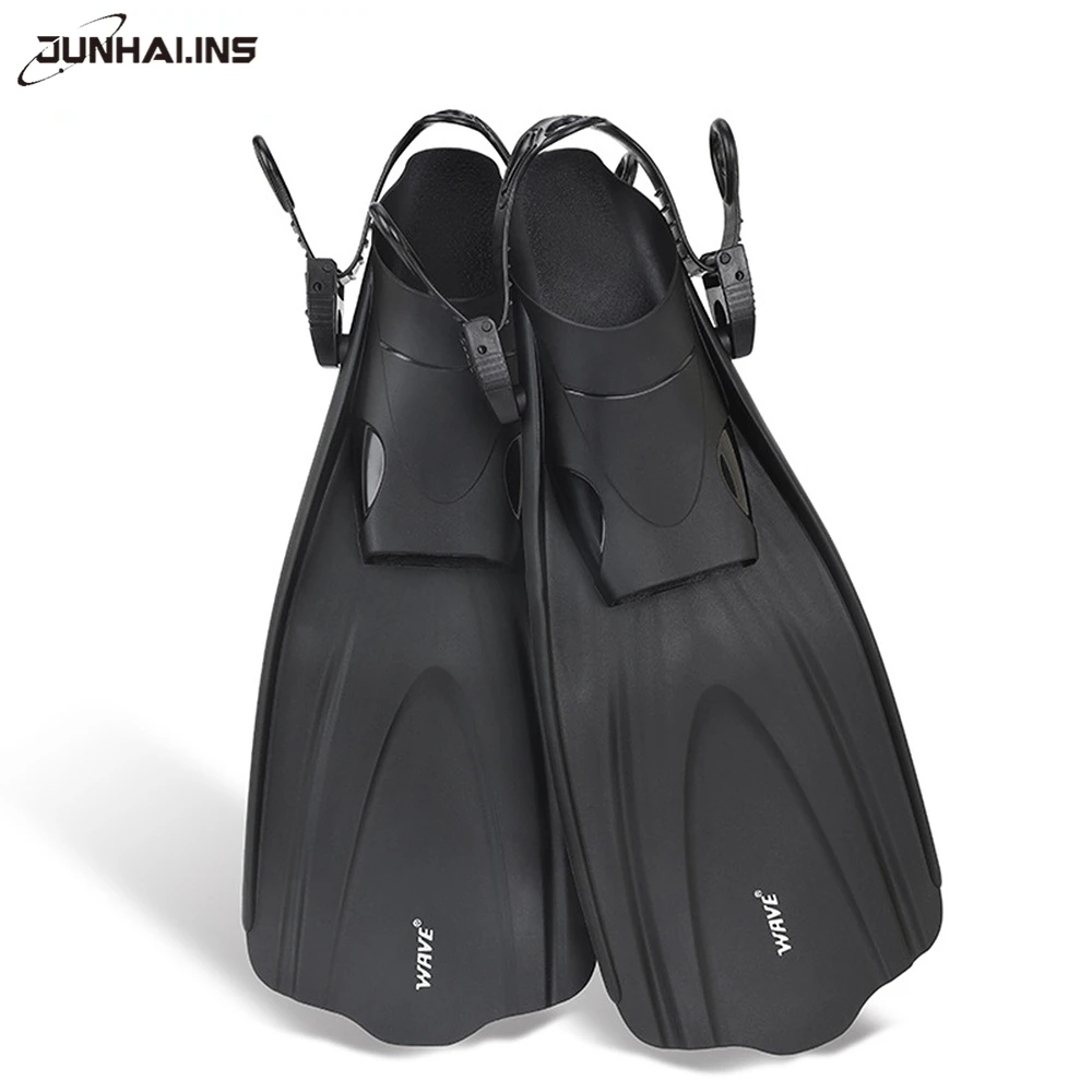 

New Adult Professional Diving Fins Short Adjustable Laces Swimming Fins TPR Comfortable Non-slip Snorkeling Fins Equipment