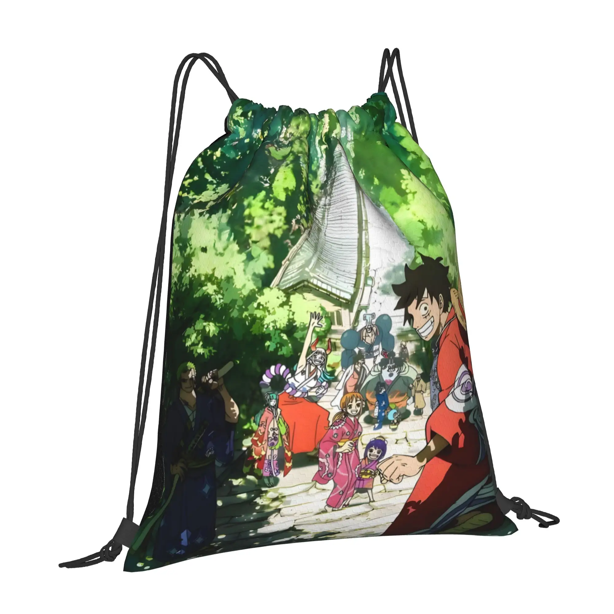 1 pc ONE PIECE  Portable Hiking Drawstring Bags Storage Backpacks