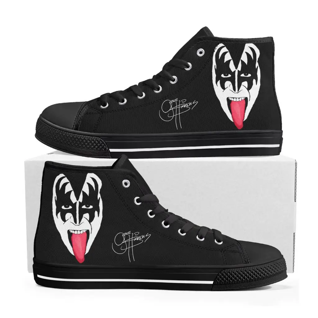 Gene Simmons Rock Singer High Top Sneakers High Quality Mens Womens Teenager Canvas Sneaker Casual Couple Shoes Custom Shoe