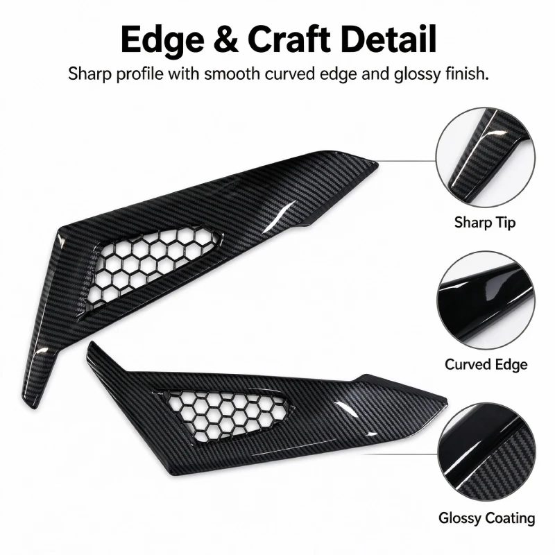 Carbon Fiber Pattern Left and Right Panels For Yamaha Aerox 155 V3 NVX 155 V3 2021-2025 Motorcycle Scooters