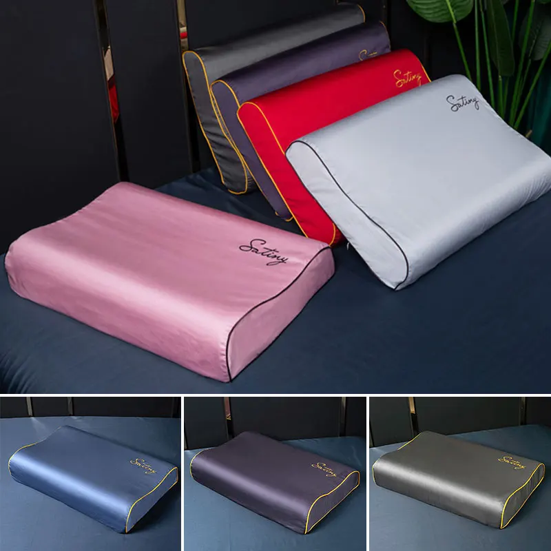 30x50/40x60cm Cotton Latex Pillowcase Latex Pillowcase For Home Bedroom Sleeping Memory Foam Pillow Cases Pillow Cover Daily Use