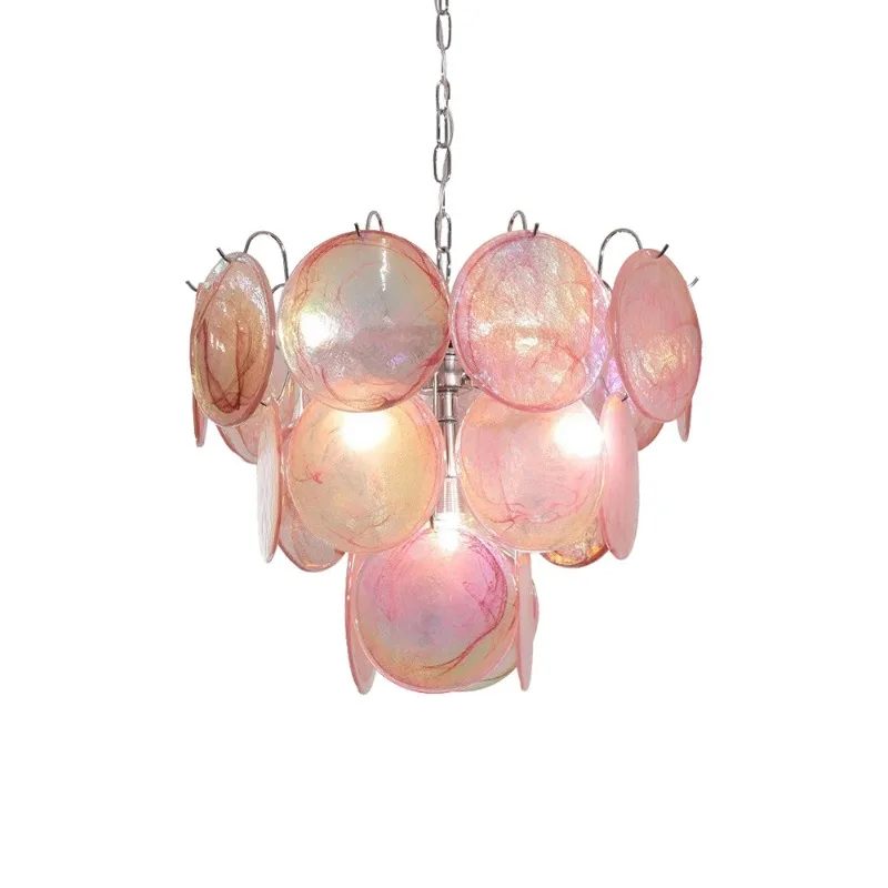 الأحمر سحابة الزجاج الثريات LED تركيبة إضاءة خمر إيطاليا مصمم مصباح معلق للسقف غرفة الطعام ديكور بريق بهو