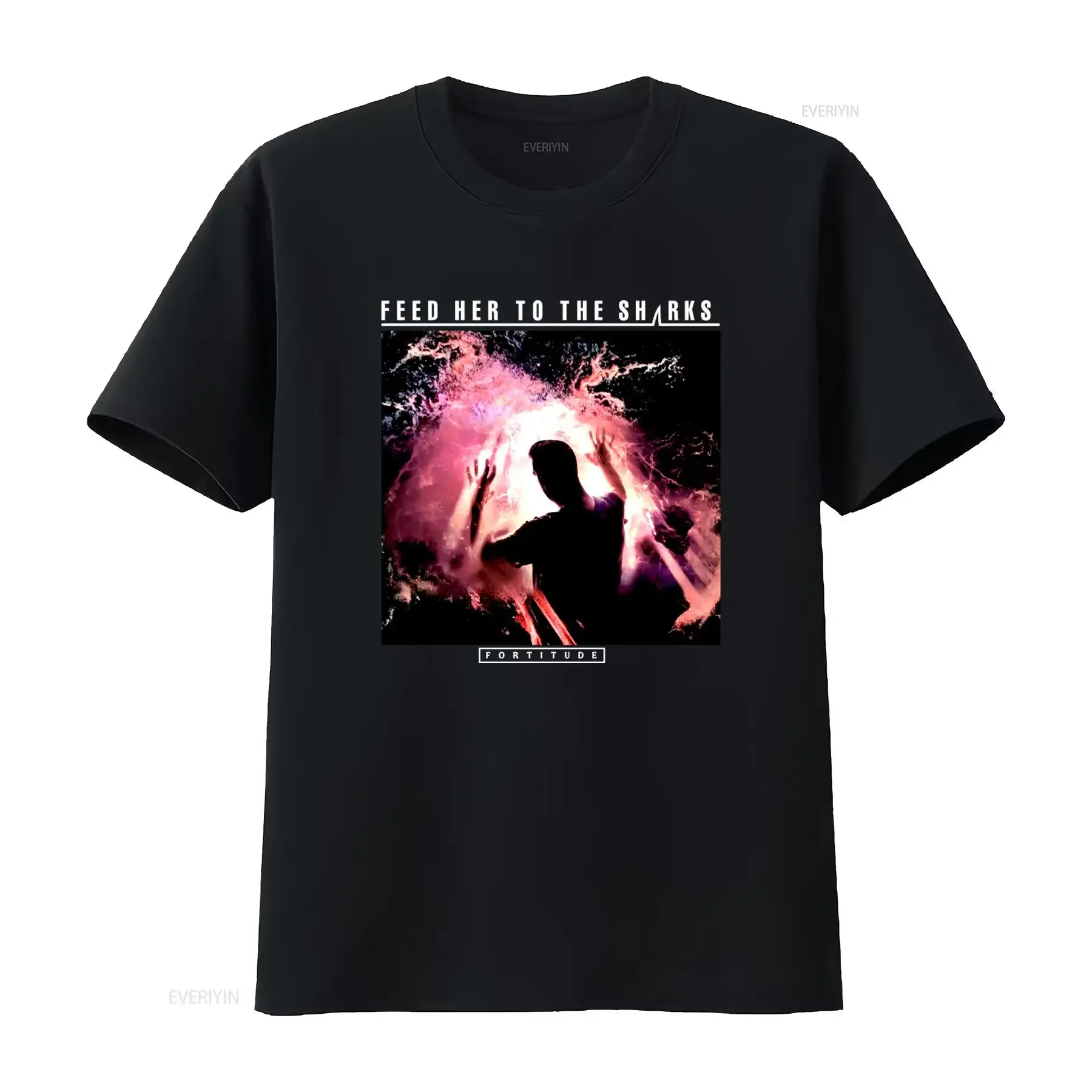 Feed Her To The Sharks Fortitude Autographed Band T Shirt XL Black Metalcore HTF Long or s vintage Washed Top For Everyday Wear
