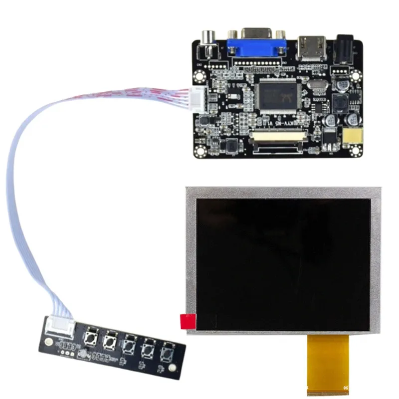 

VGA HD MI AV LCD Controller Board With 5inch 640x480 AT050TN22 LCD Screen