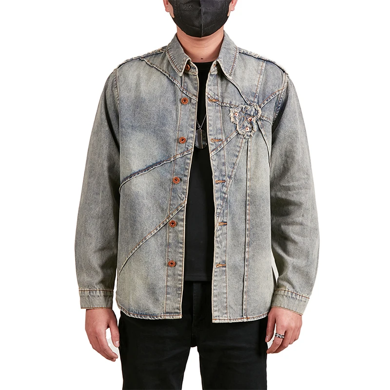 

Men's Denim Long Sleeve Workwear Shirt 2025 Spring Summer Premium Quality Soft Comfort Trendy Youth Fashion Casual Outerwear