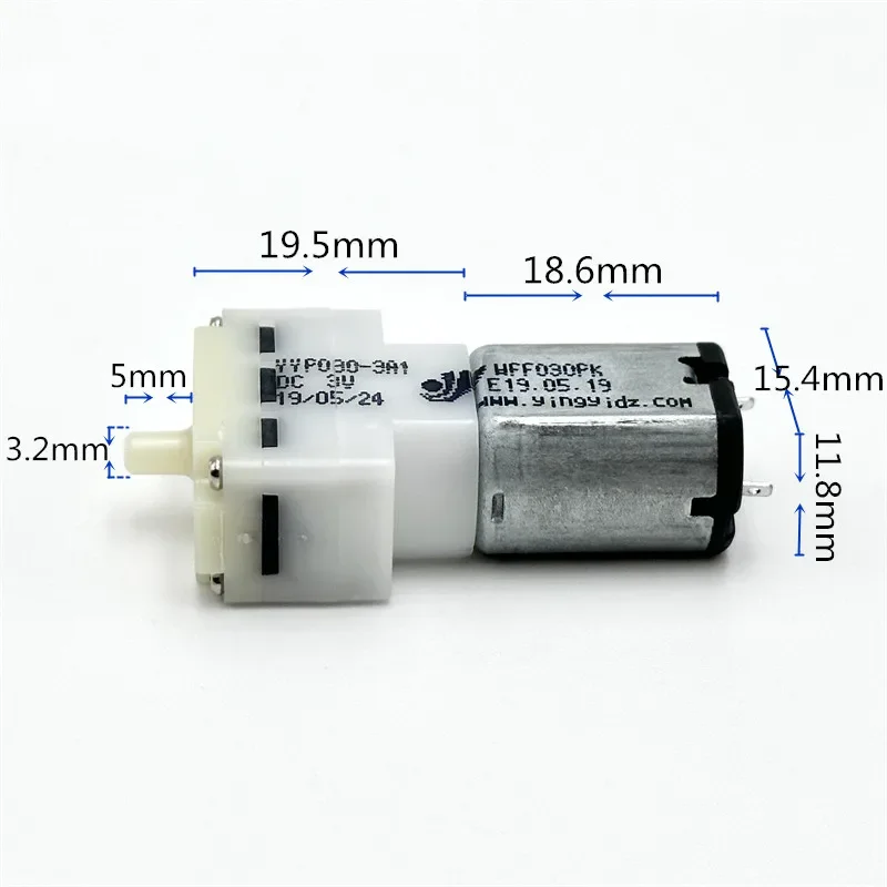 

DC 3V 3.7V Mini 030 Motor Pump Air Oxygen Pump Pressure Diaphragm Silent Pump for Wrist Sphygmomanometer