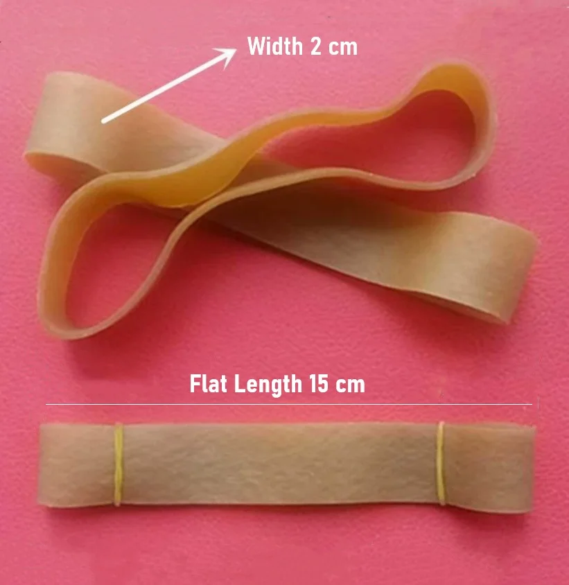 Width 2cm Dark Brown Strong Durable Elastic Rubber Bands For Postal Parcel Package Packing