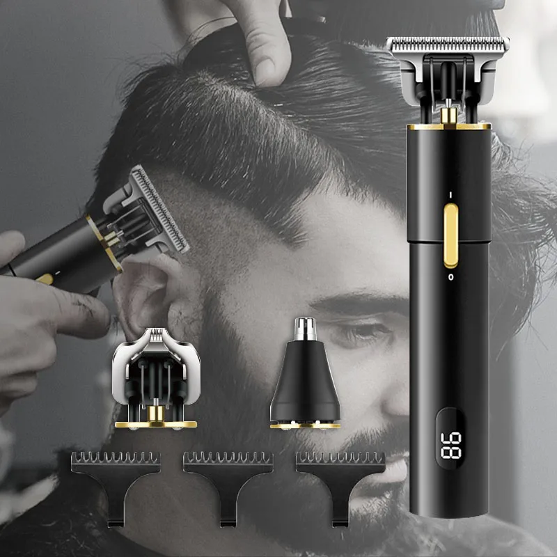 Kemei Hair Clipper Electric hair trimmer Cordless Electric Shaver beard Trimmer Men Hair Cutting Machine chargeable T9 razor