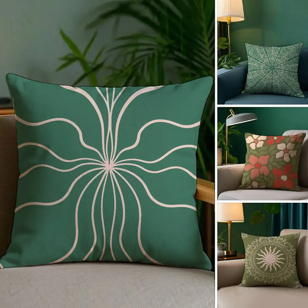 

Anime Bohemia Green Pillow Case Custom Printed Brushed Fleece Pillow, Baby Skin-Touch, Eco-Friendly Dye-Sublimation Cushion for