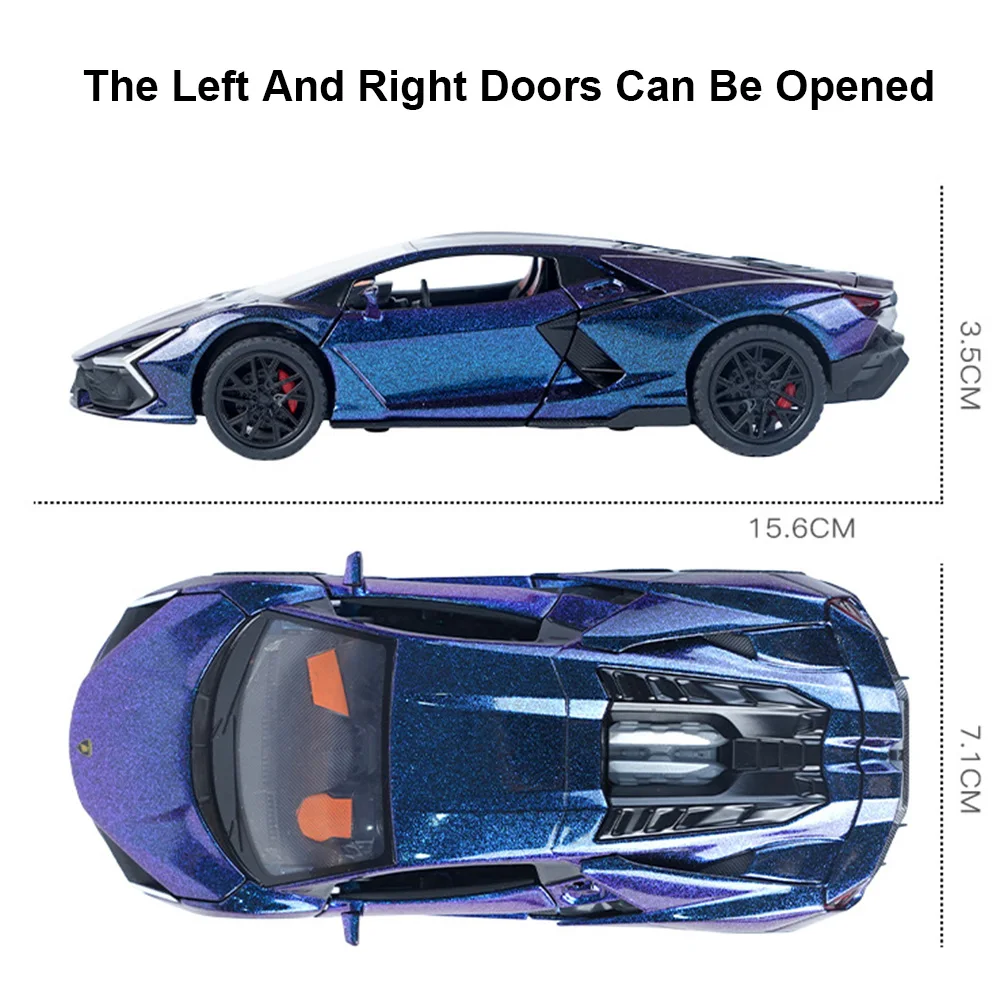 1/32 Alloy Aventador Cars Model Toy Doors Opened Vehicles Rear Wheel with Pull Back Function Simulation Toys for Boys Kids Gifts