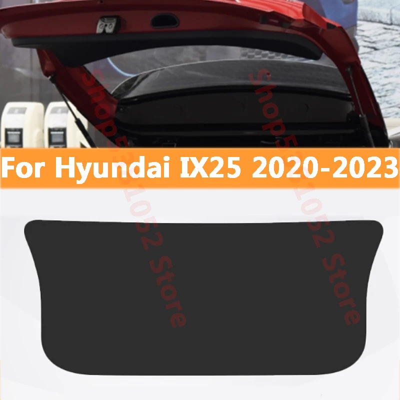 

For Hyundai IX25 2020-2023 Car Trunk PU Leather Protective Anti-dirty Pad Car Trunk Tailgate Protection Accessories