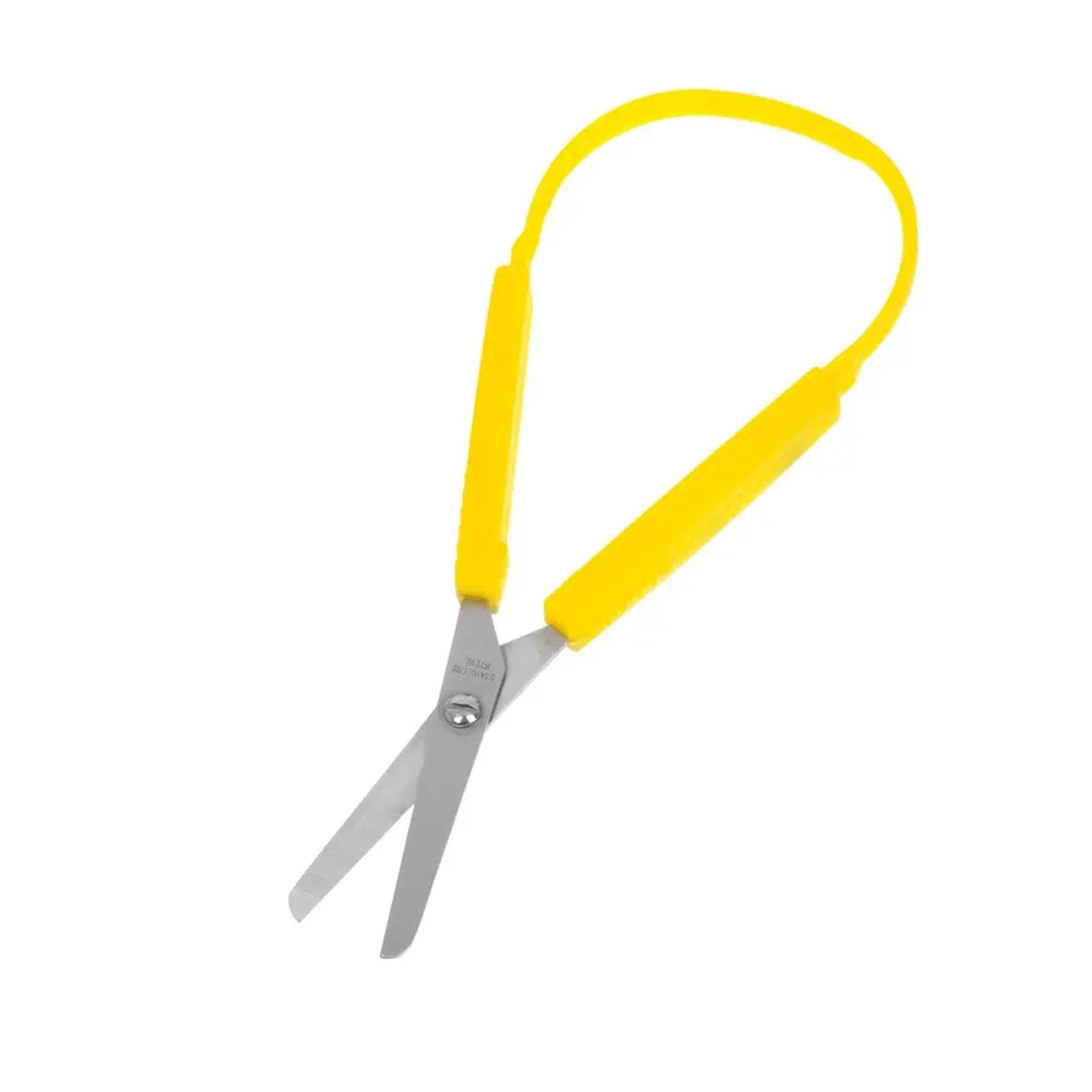 Self-Opening 8 Inches Office Craft School Cutting Paper Stationery Adaptive Scissors Yarn Cutter Loop Scissors Cutting Supplies