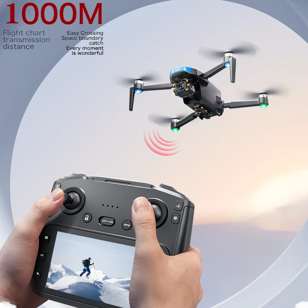 Mini drone S-X1 con schermo grande Gimbal a 3 assi Anti-Shake 5G GPS HD EIS Telecamere Drone aereo senza spazzole RC Quadcopter Giocattoli regalo