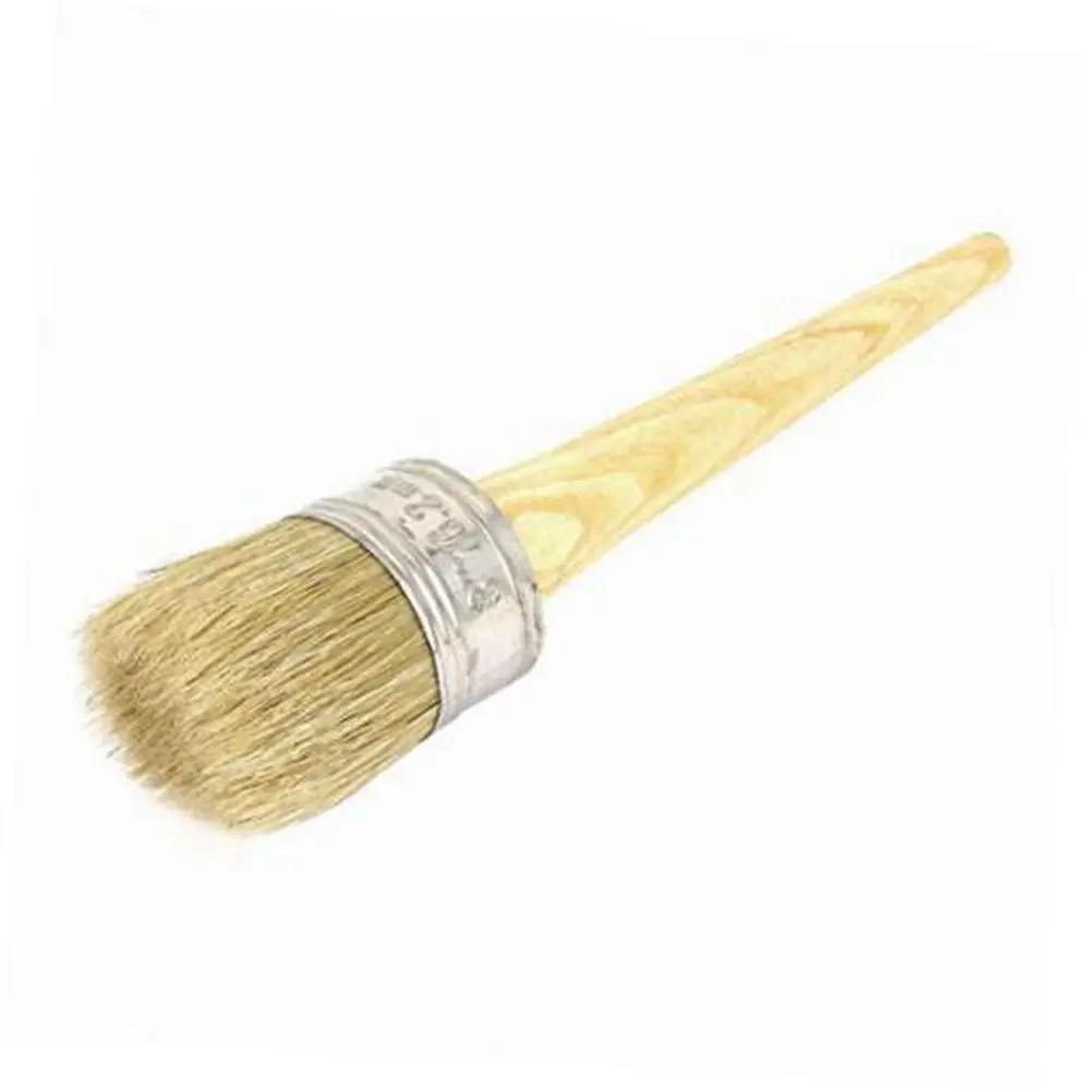 1 pincel de pintura de 20-50 mm, pincel artístico con mango de madera, cerdas redondas, herramientas de pintura, pincel para óleo y tiza