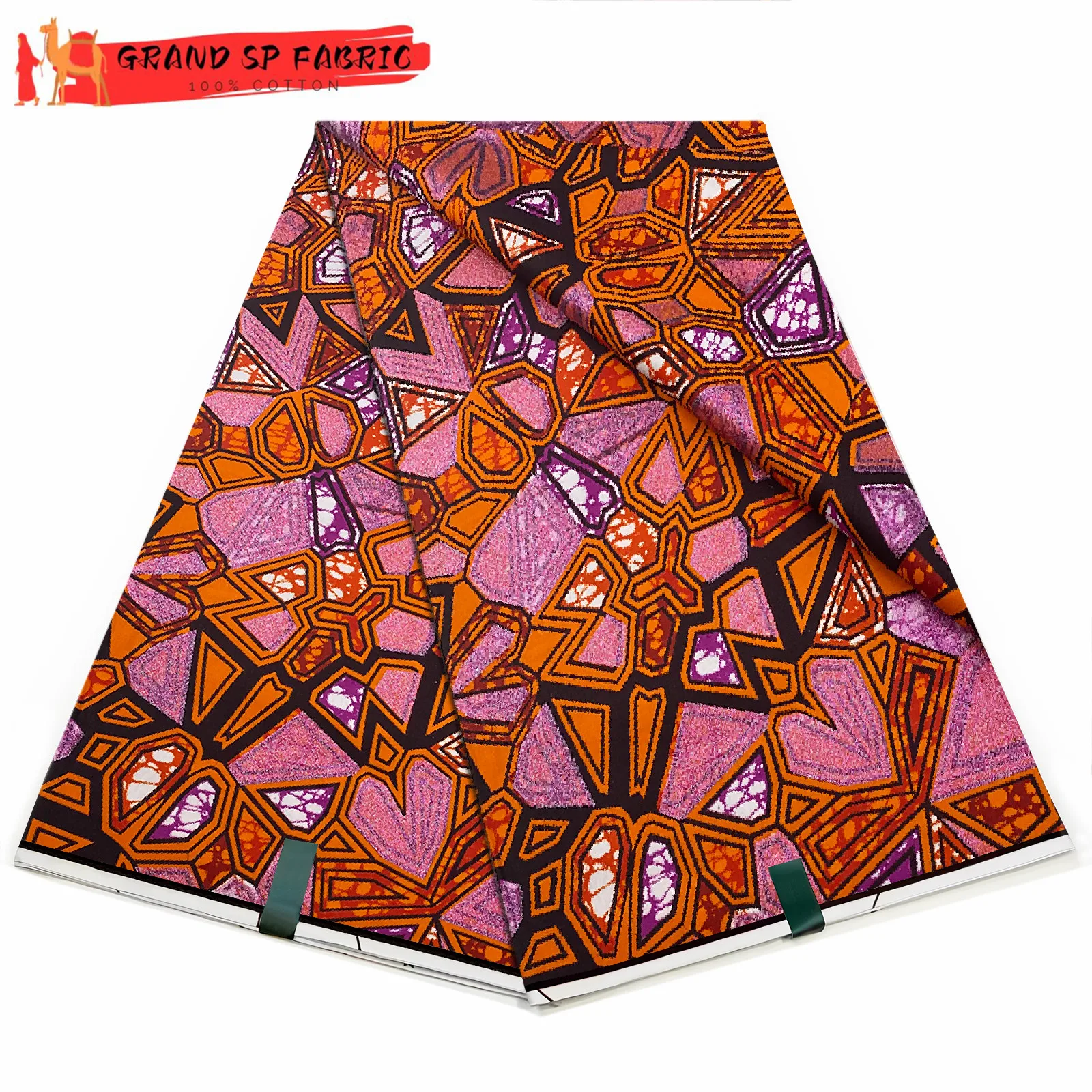 Grand Super African Wax Print Fabric for Sewing Ankara Fabric High Quality 100% Cotton Women's Fabric 6Yards VLS-3151