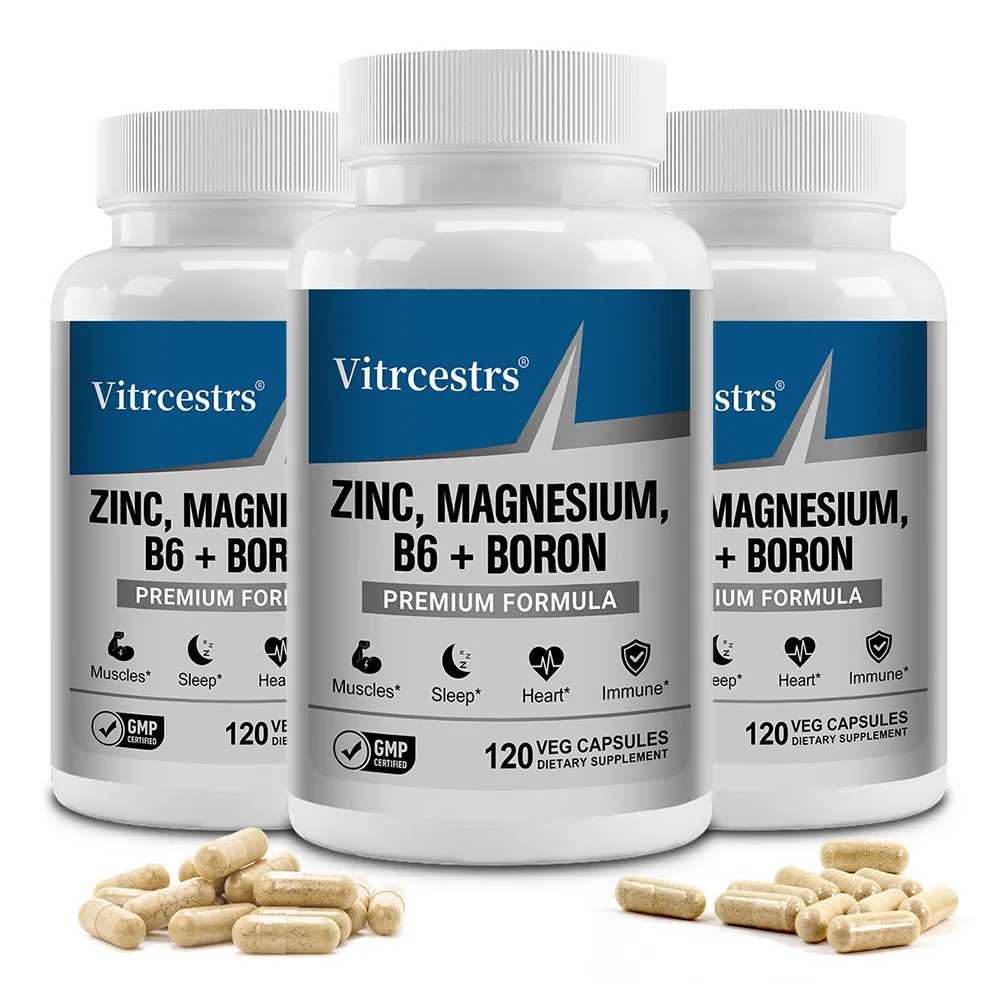 Magnesium Complex Capsules - Bone & Heart Health Supplement, Sleep Support,Muscle Relaxation,Stress & Anxiety Relief