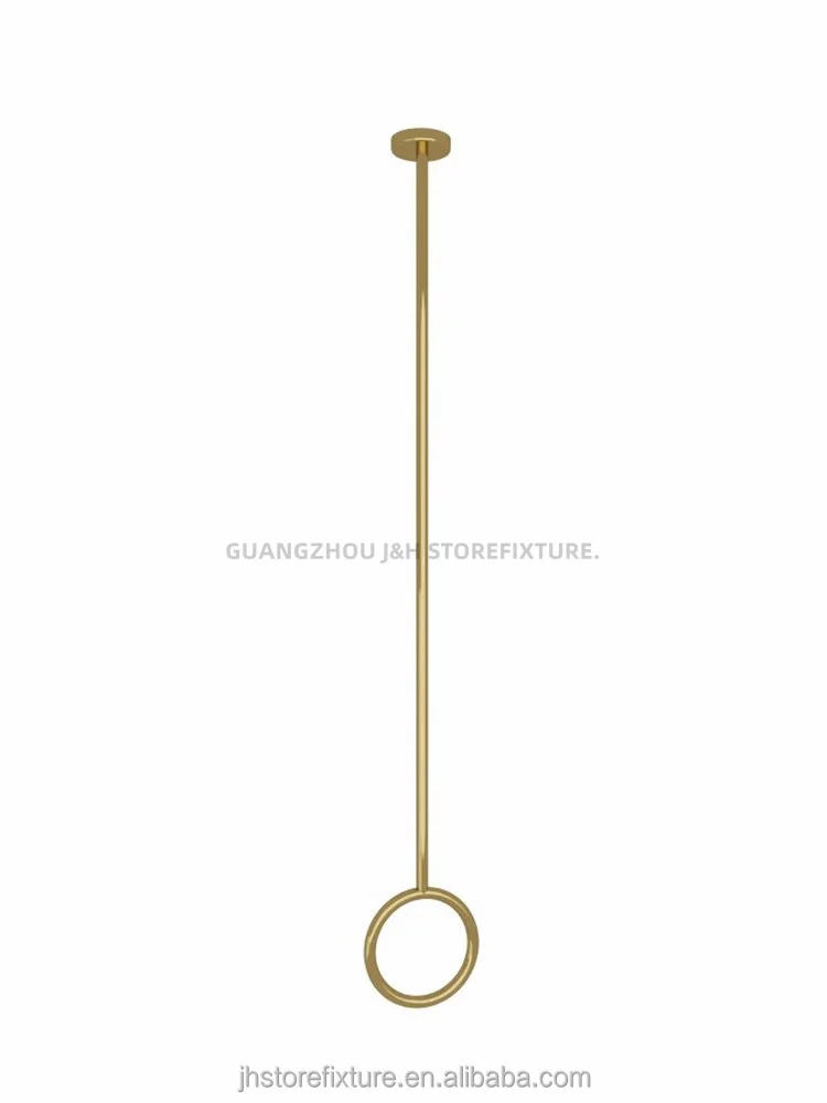 Set Rak Baju Dinding Stainless Steel Harga Pabrik, Rak Pakaian Butik, Rak Baju Emas